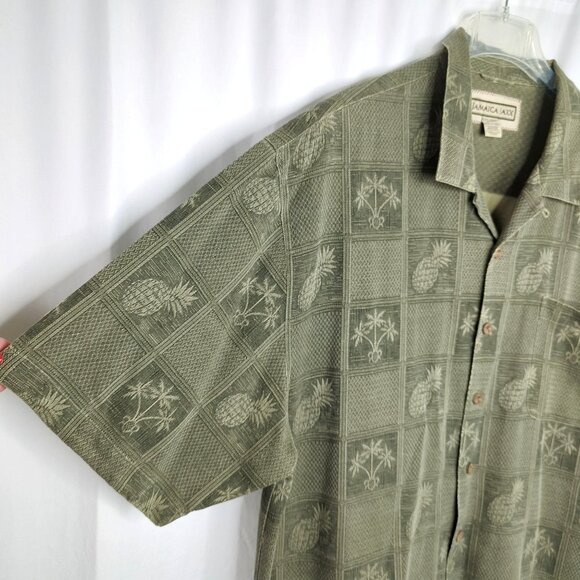 Jaimaca Jaxx Hawaiian Shirt XX Large Pineapple Green - Picture 2 of 6